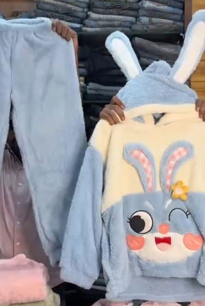 🐰 Cozy Bunny Dreams Plush Lounge Set 🐰