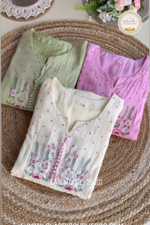 Bloom Embroidered Kurta – Ramadan Special Pastel Edit