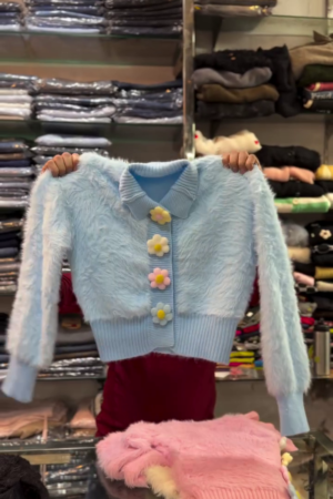 🌸 Blossom Cozy Fuzzy Cardigan – Cute Winter Essential 🌸