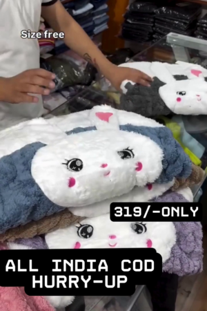 🐰 Cozy Bunny Winter Co-Ord Set – Ultra Soft Fleece Comfort 🧸✨