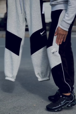 🔥👖 AIR Block Panel Joggers – Premium Grey & Black Streetwear Track Pants 💯✨