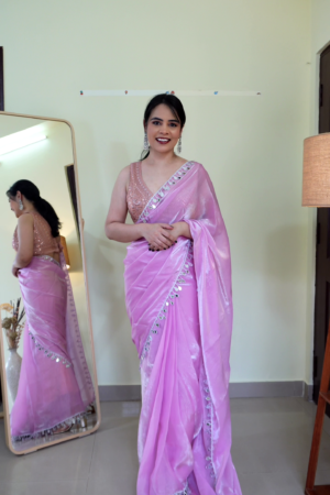 ✨ Gotta Patti Tissue Ready-To-Wear Saree – Effortless Festive Glamour ✨