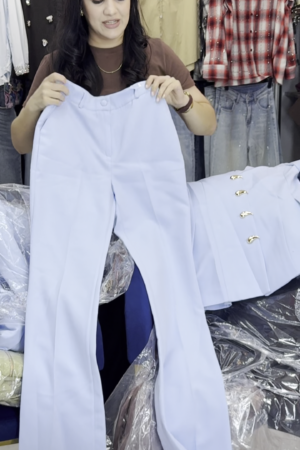 Step Into Elegance: Bootcut Formal Trousers with Matching Top 👖👔✨