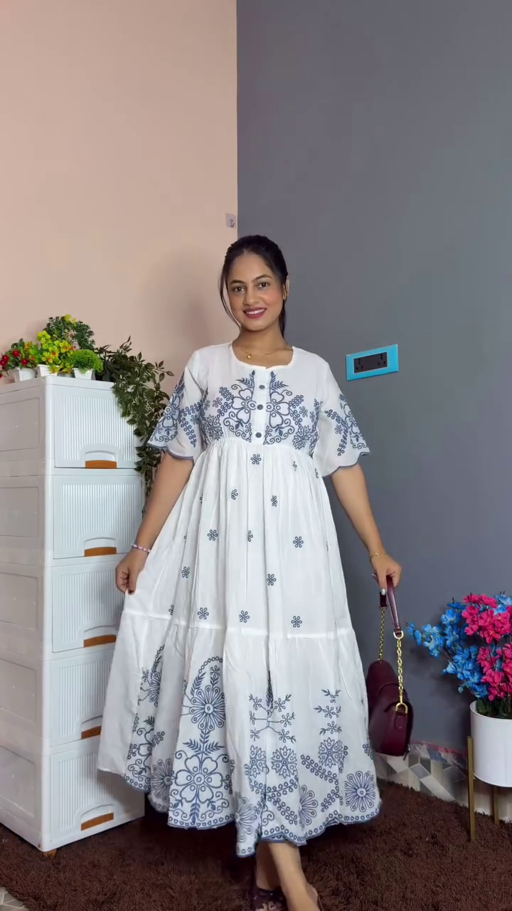 Embrace Timeless Grace with This Elegant Embroidered Maxi Dress for Effortless Everyday Charm - Image 2