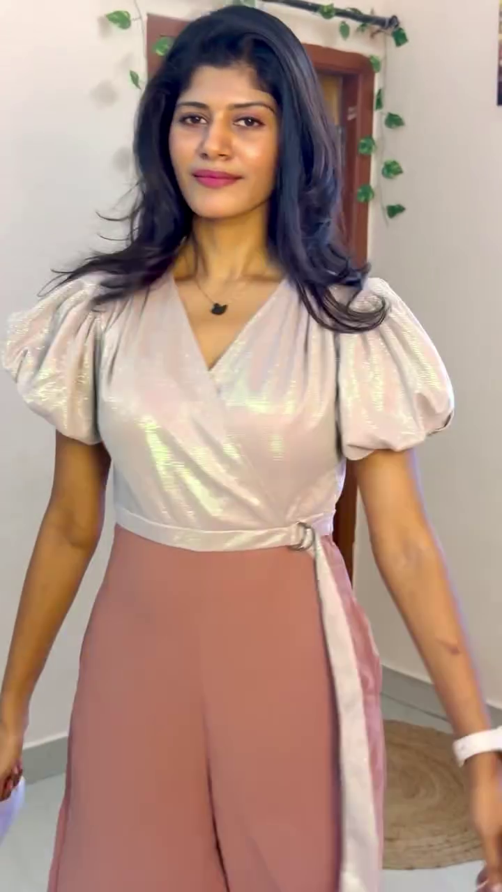 Elevate Your Evening Style with This Chic Satin Top and Blush Pink Trouser Combo for a Sophisticated Modern Look - Image 5