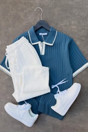 Ribbed Co-Ord Set for Effortless Casual Streetwear