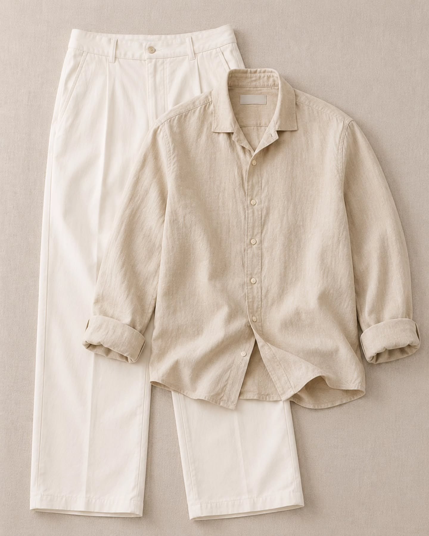 Premium Men's Linen Shirt & White Trouser Combo | Elegant Casual Outfit Set - Image 2
