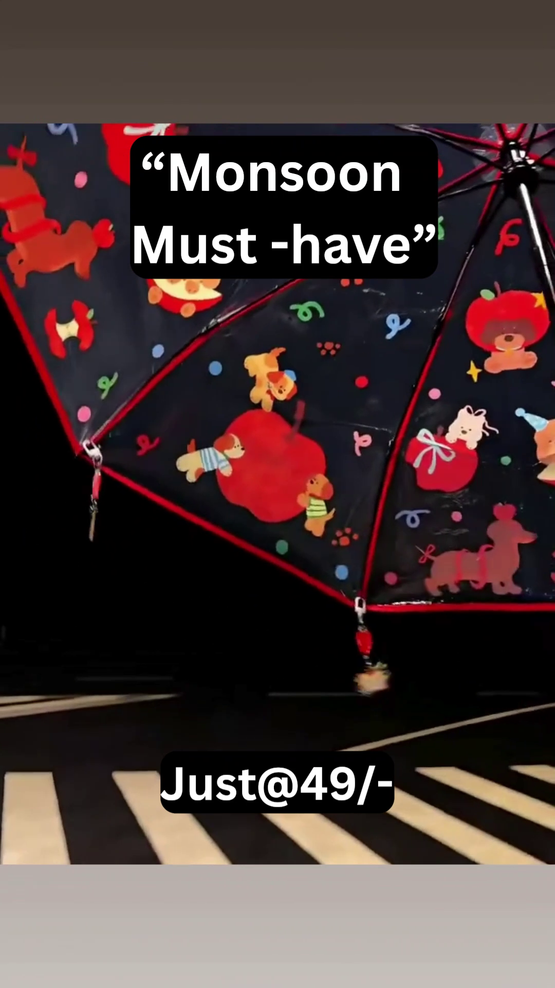 Cute Cartoon Transparent Umbrella with Hanging Charms – Monsoon Must-Have - Image 5