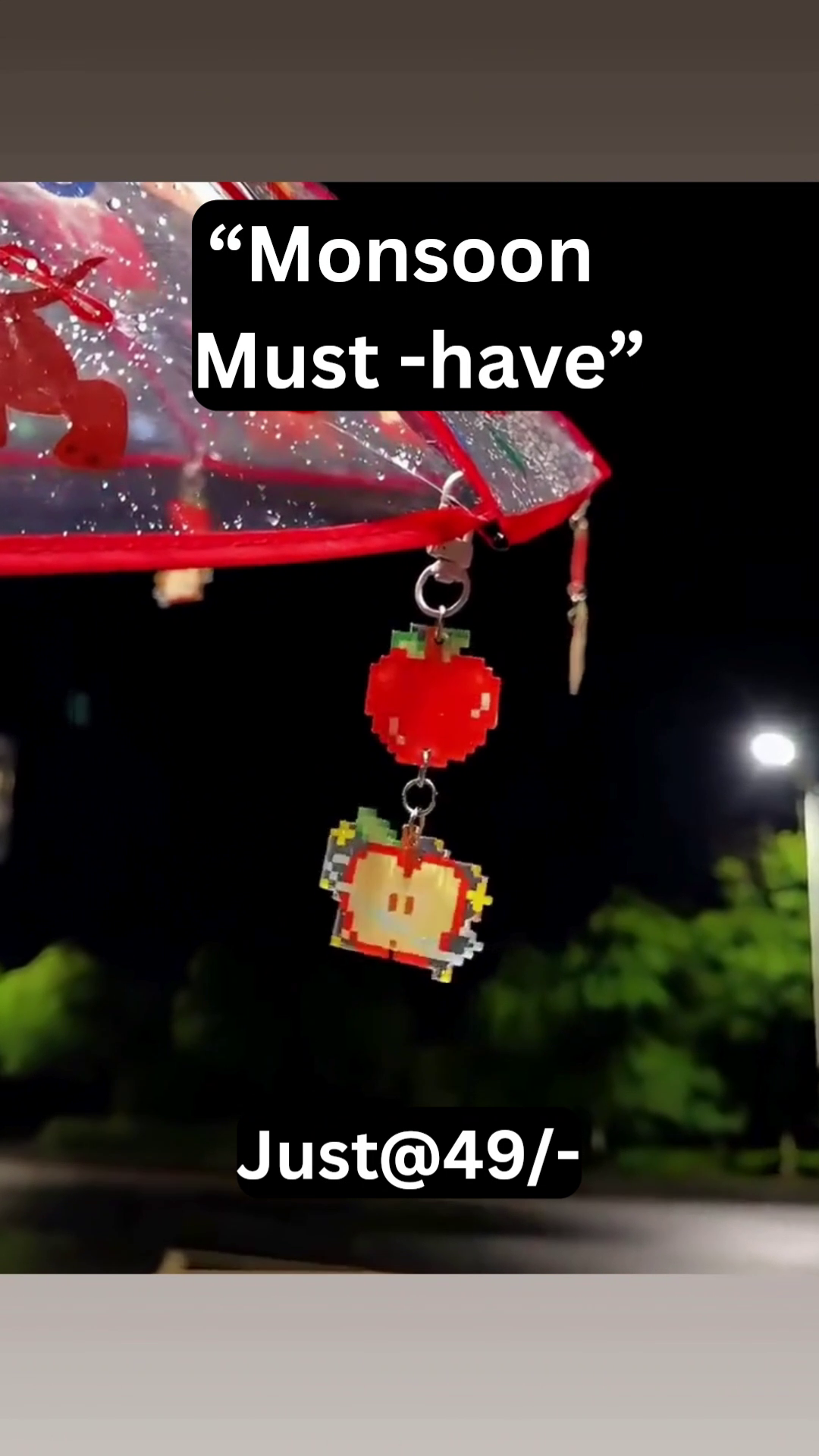 Cute Cartoon Transparent Umbrella with Hanging Charms – Monsoon Must-Have - Image 4