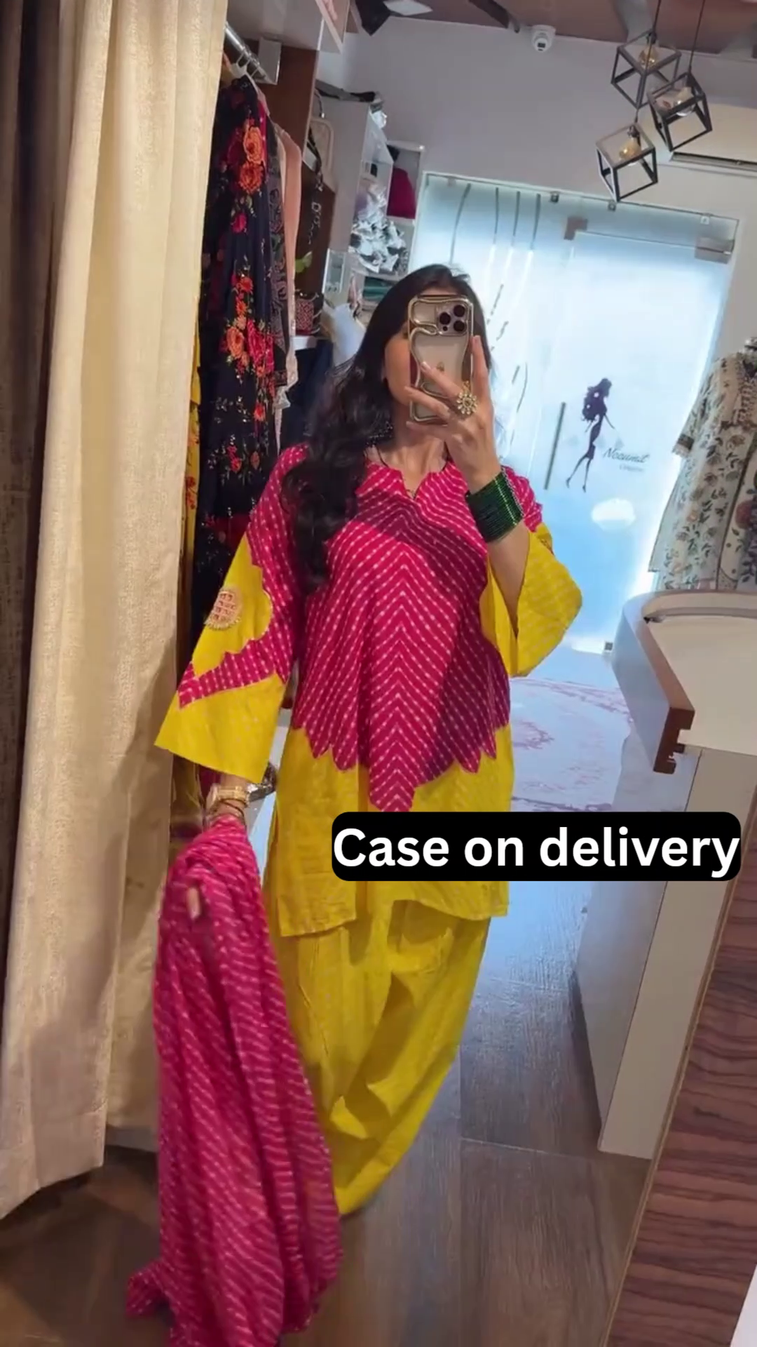 Women's Leheriya Print Cotton Patiala Suit Set | Traditional Kurta, Salwar & Dupatta for Festive Wear - Image 2