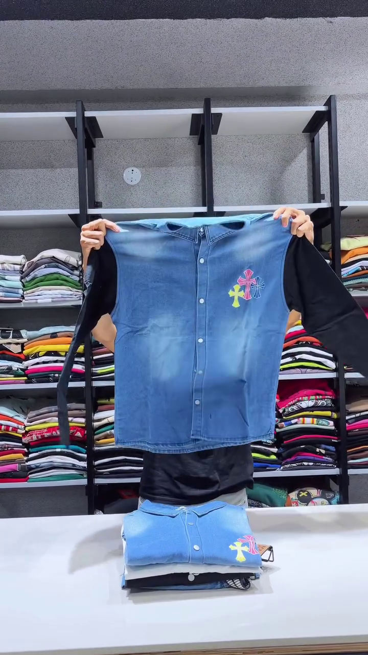 Men's Premium Casual Denim Shirt | Full Sleeve Cotton Color Block Shirt for Everyday & Party Wear - Image 4