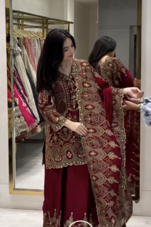 Women's Designer Embroidered Pakistani Style Salwar Suit Set – Premium Festive & Party Ethnic Wear